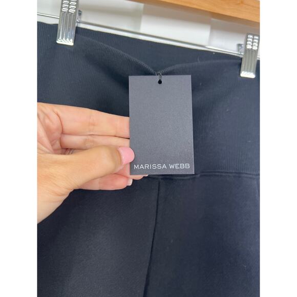 NWT Marissa Webb So High Waisted French Terry Sweatpants Black Size: XS - Picture 4 of 7